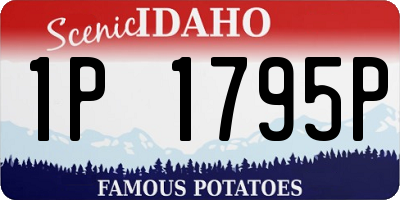 ID license plate 1P1795P