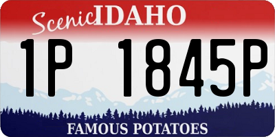 ID license plate 1P1845P