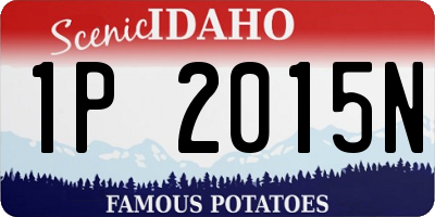 ID license plate 1P2015N