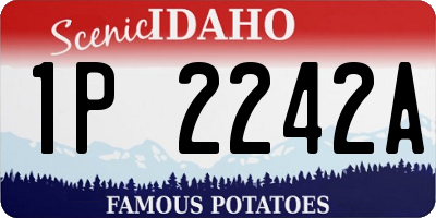 ID license plate 1P2242A