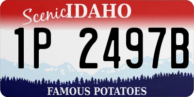 ID license plate 1P2497B