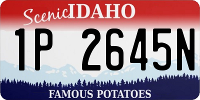 ID license plate 1P2645N