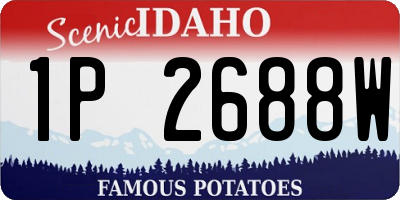 ID license plate 1P2688W