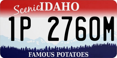 ID license plate 1P2760M
