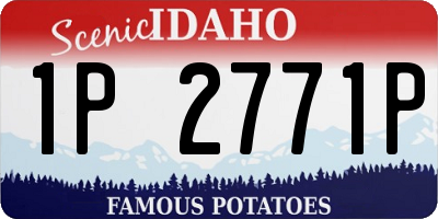 ID license plate 1P2771P