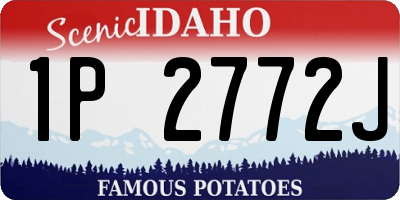 ID license plate 1P2772J