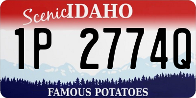 ID license plate 1P2774Q
