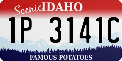 ID license plate 1P3141C