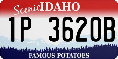 ID license plate 1P3620B