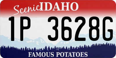 ID license plate 1P3628G