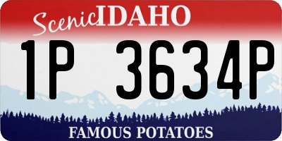 ID license plate 1P3634P