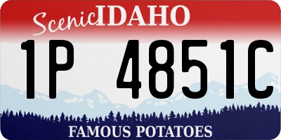 ID license plate 1P4851C