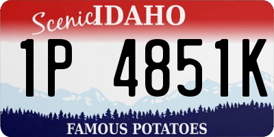 ID license plate 1P4851K