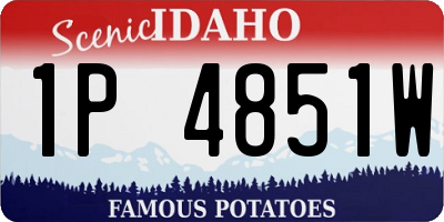 ID license plate 1P4851W