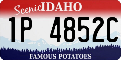 ID license plate 1P4852C