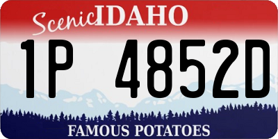 ID license plate 1P4852D
