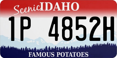 ID license plate 1P4852H