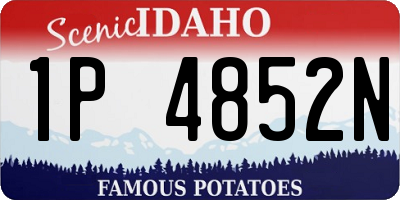 ID license plate 1P4852N