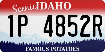 ID license plate 1P4852R