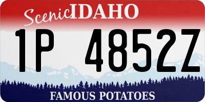 ID license plate 1P4852Z