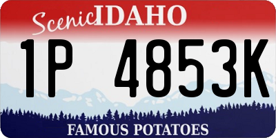 ID license plate 1P4853K
