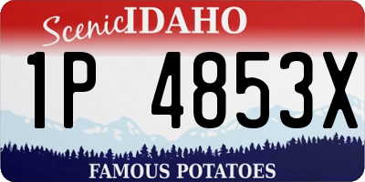 ID license plate 1P4853X