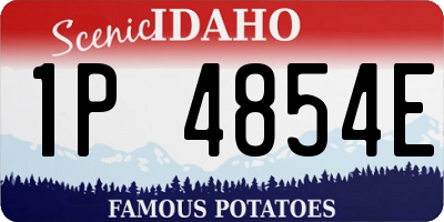 ID license plate 1P4854E