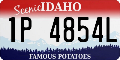 ID license plate 1P4854L