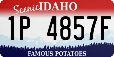 ID license plate 1P4857F
