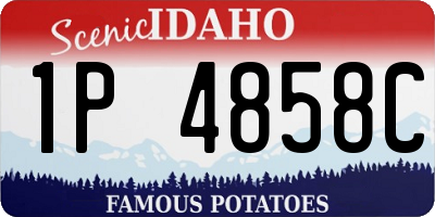 ID license plate 1P4858C