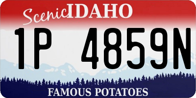 ID license plate 1P4859N