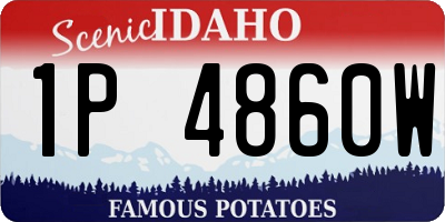 ID license plate 1P4860W
