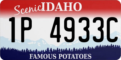 ID license plate 1P4933C