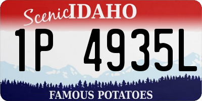 ID license plate 1P4935L