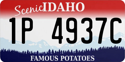 ID license plate 1P4937C