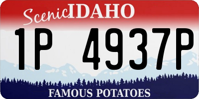 ID license plate 1P4937P