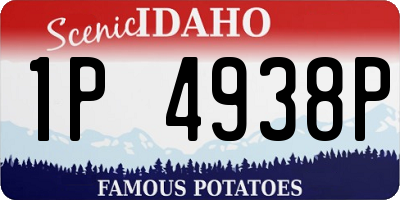 ID license plate 1P4938P