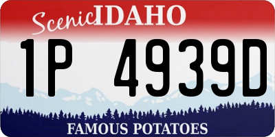 ID license plate 1P4939D