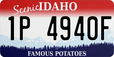 ID license plate 1P4940F