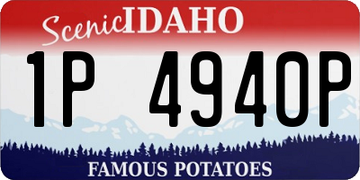ID license plate 1P4940P