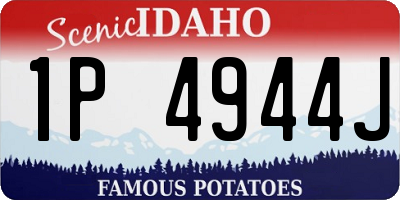 ID license plate 1P4944J