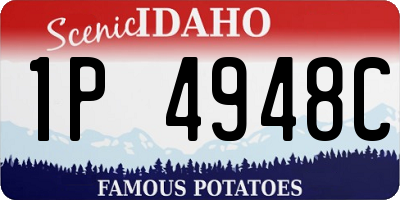 ID license plate 1P4948C