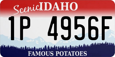 ID license plate 1P4956F