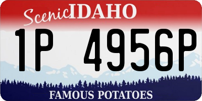 ID license plate 1P4956P
