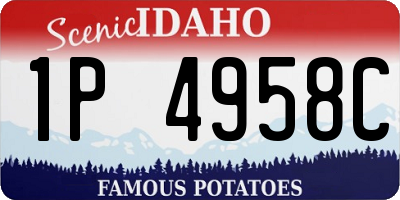 ID license plate 1P4958C