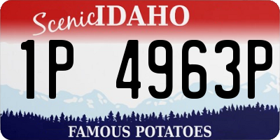 ID license plate 1P4963P