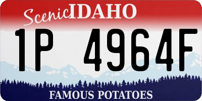 ID license plate 1P4964F