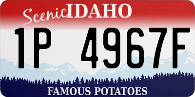 ID license plate 1P4967F