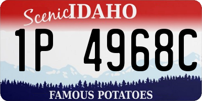 ID license plate 1P4968C