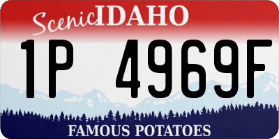 ID license plate 1P4969F